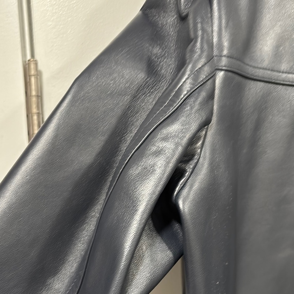 Boss Blue Bomber Jacket with Ribbed Cuffs - Picture 3 of 9